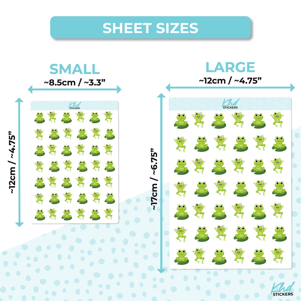 Frog Planner Stickers, Removable