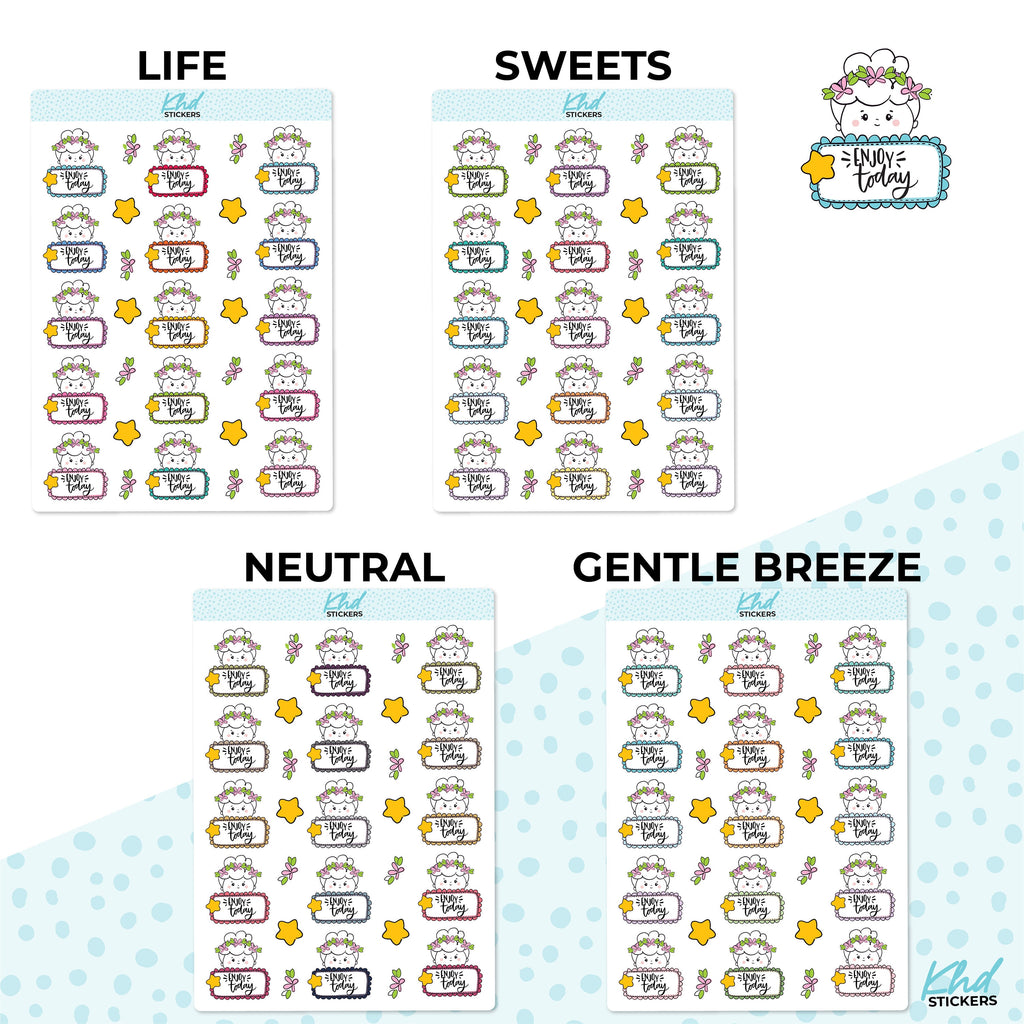 Enjoy Today Planner Stickers with Planner Girl Martha