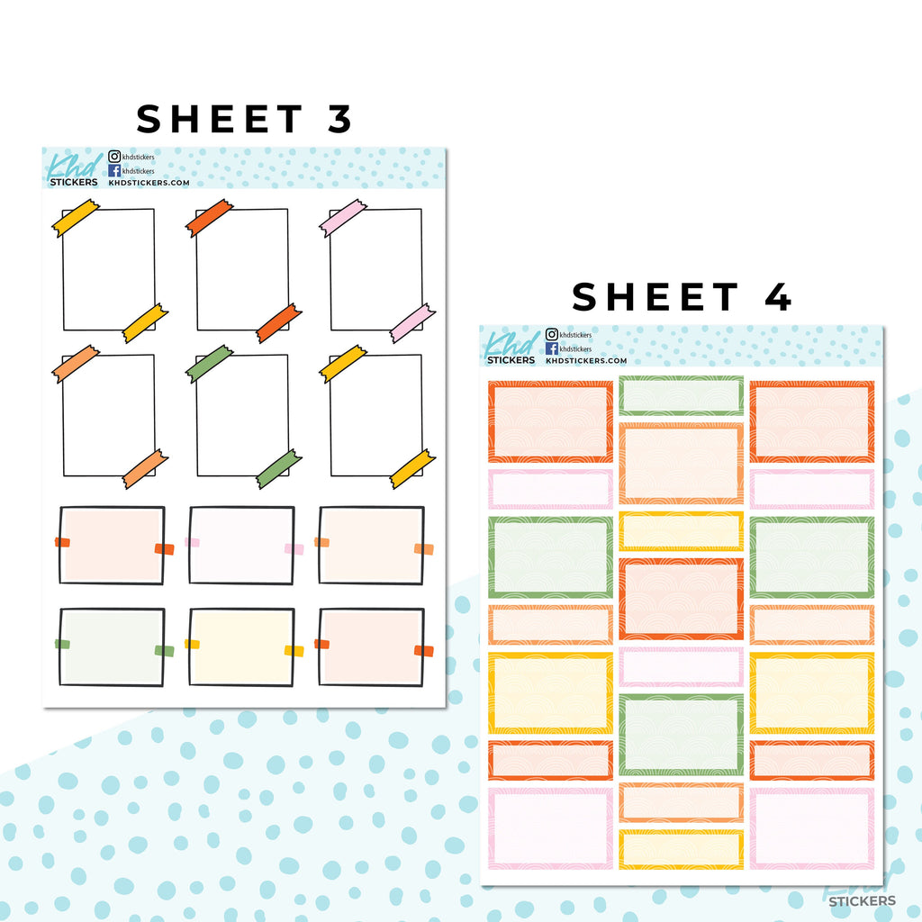 16 Sheets - Monthly Functional Planner Sticker Collection - Planner Stickers - Kit 4812