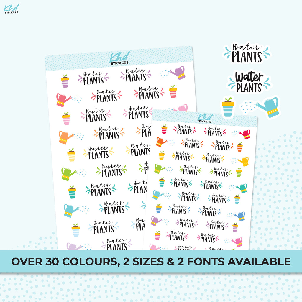 Water Plants Stickers, Planner Stickers, Removable