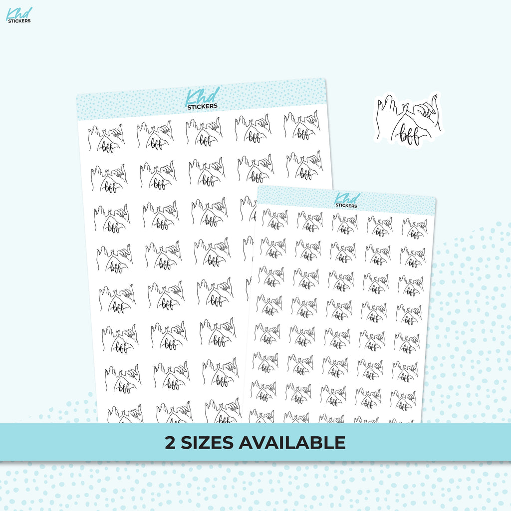 Best Friends Forever, BFF Planner Stickers, Removable