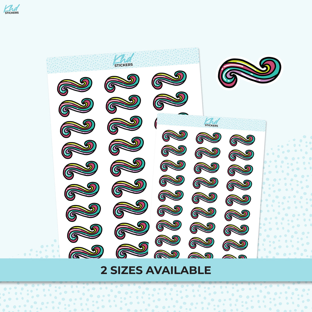 Decorative Swirl Stickers, Planner Stickers, Removable