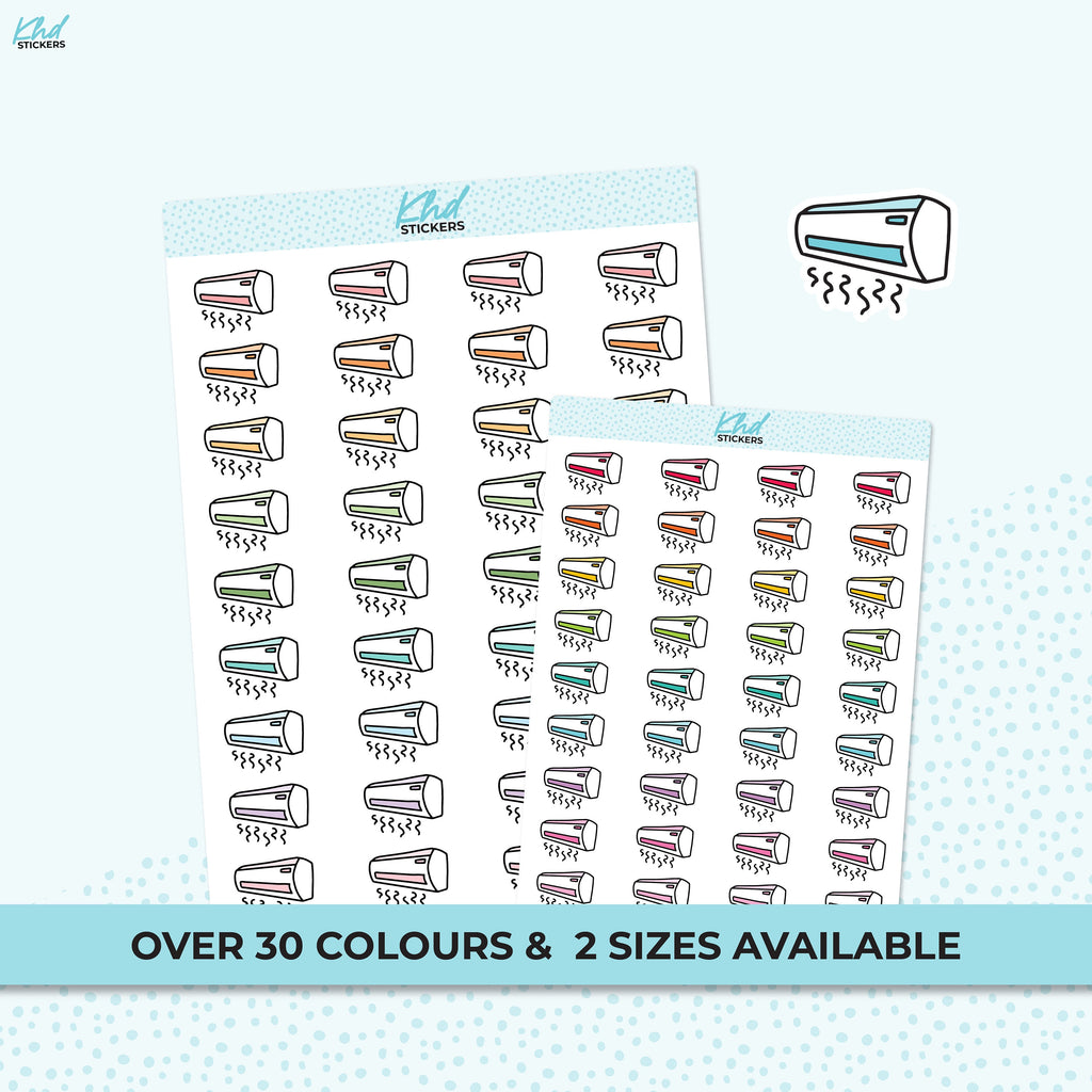 Air Conditioning Planner Stickers, Two Sizes, Removable