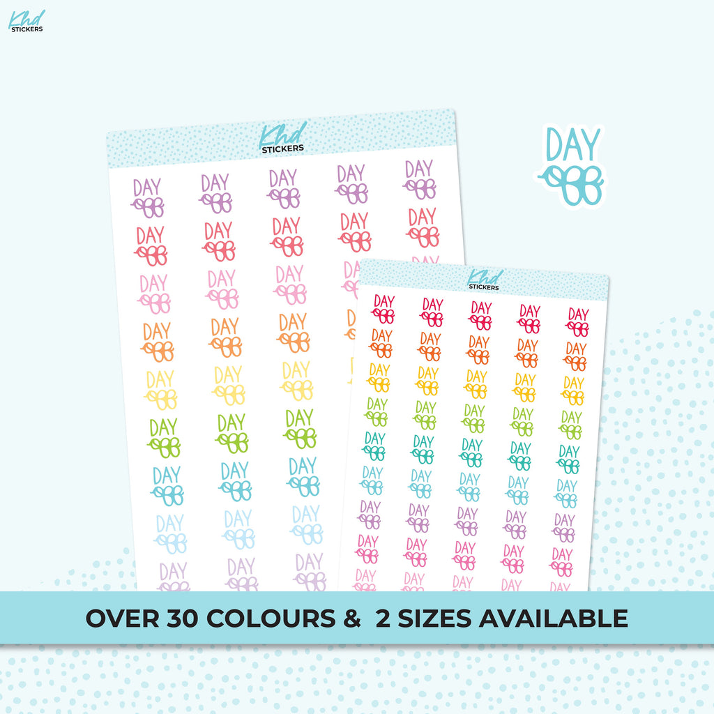 Day Off Planner Stickers, Two Sizes, Removable