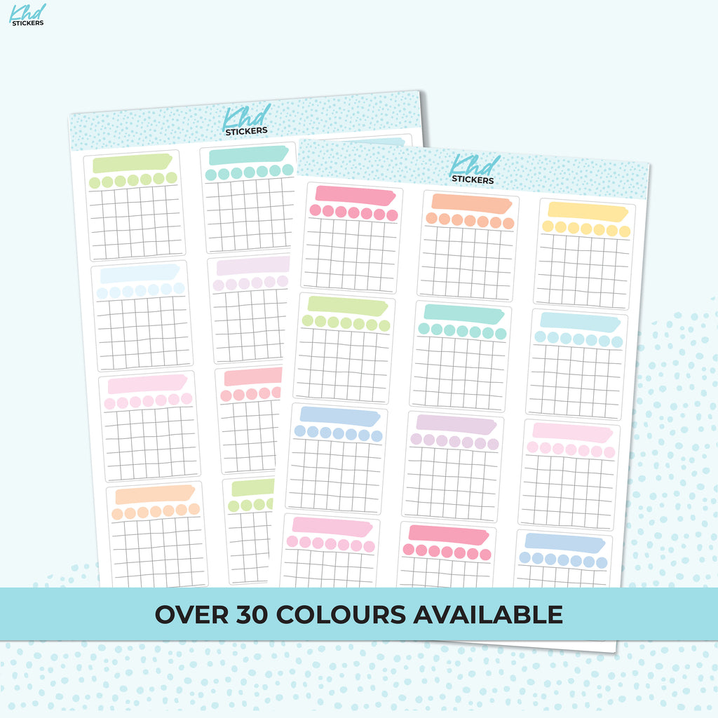 Monthly Trackers Planner Stickers, Removable
