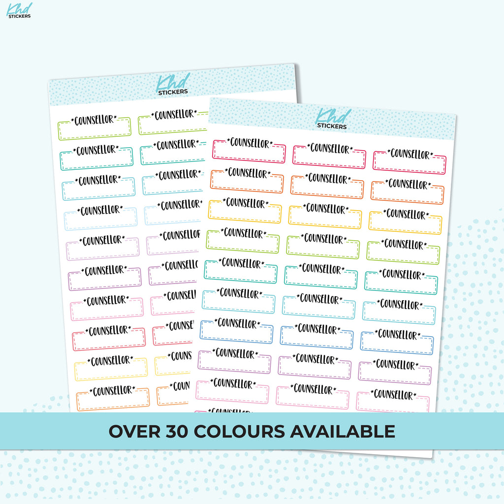 Counsellor Stickers, Planner Stickers, Removable