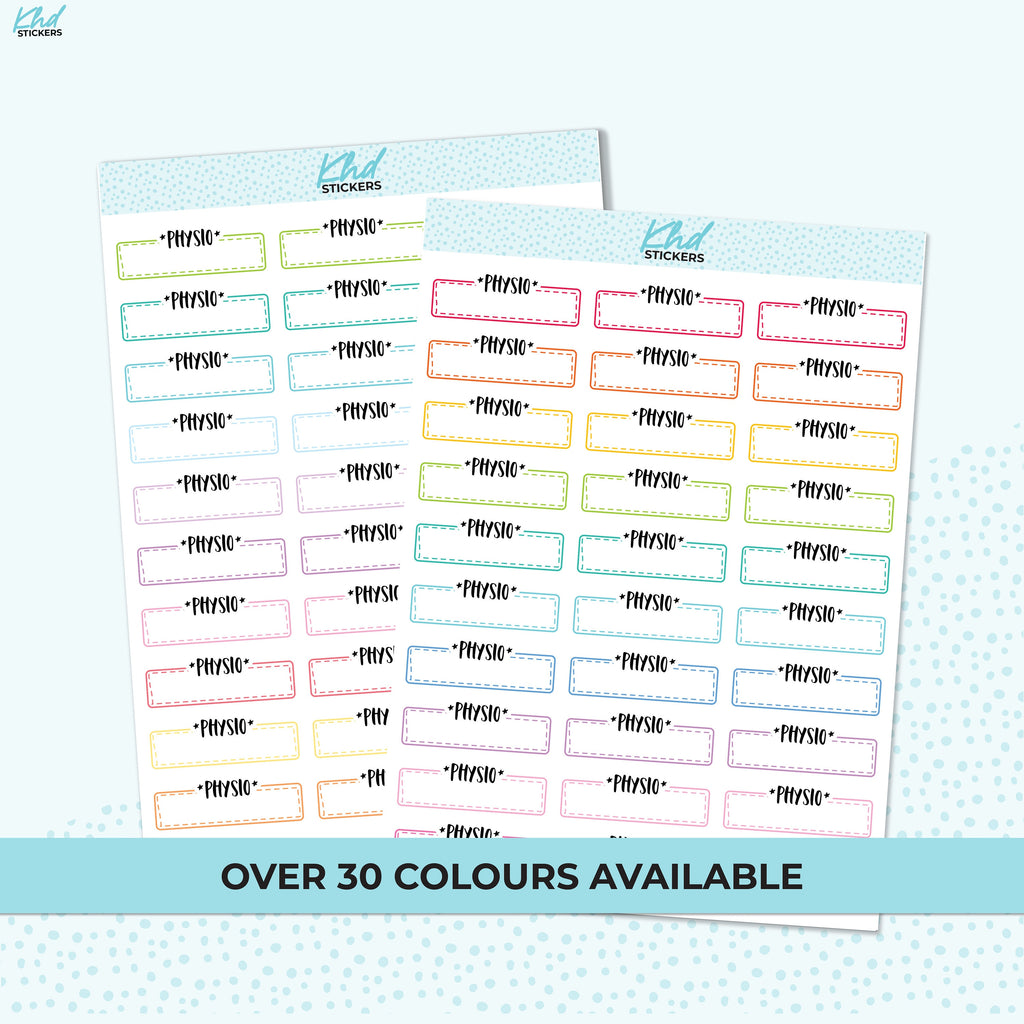 Physio Boxes Stickers, Planner Stickers, Removable