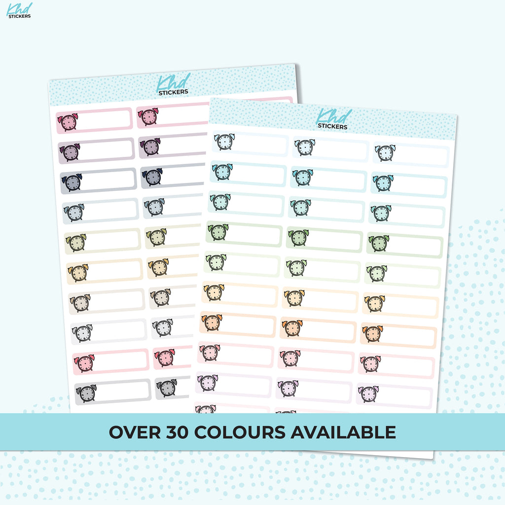 Alarm Reminders, Planner Stickers, Removable