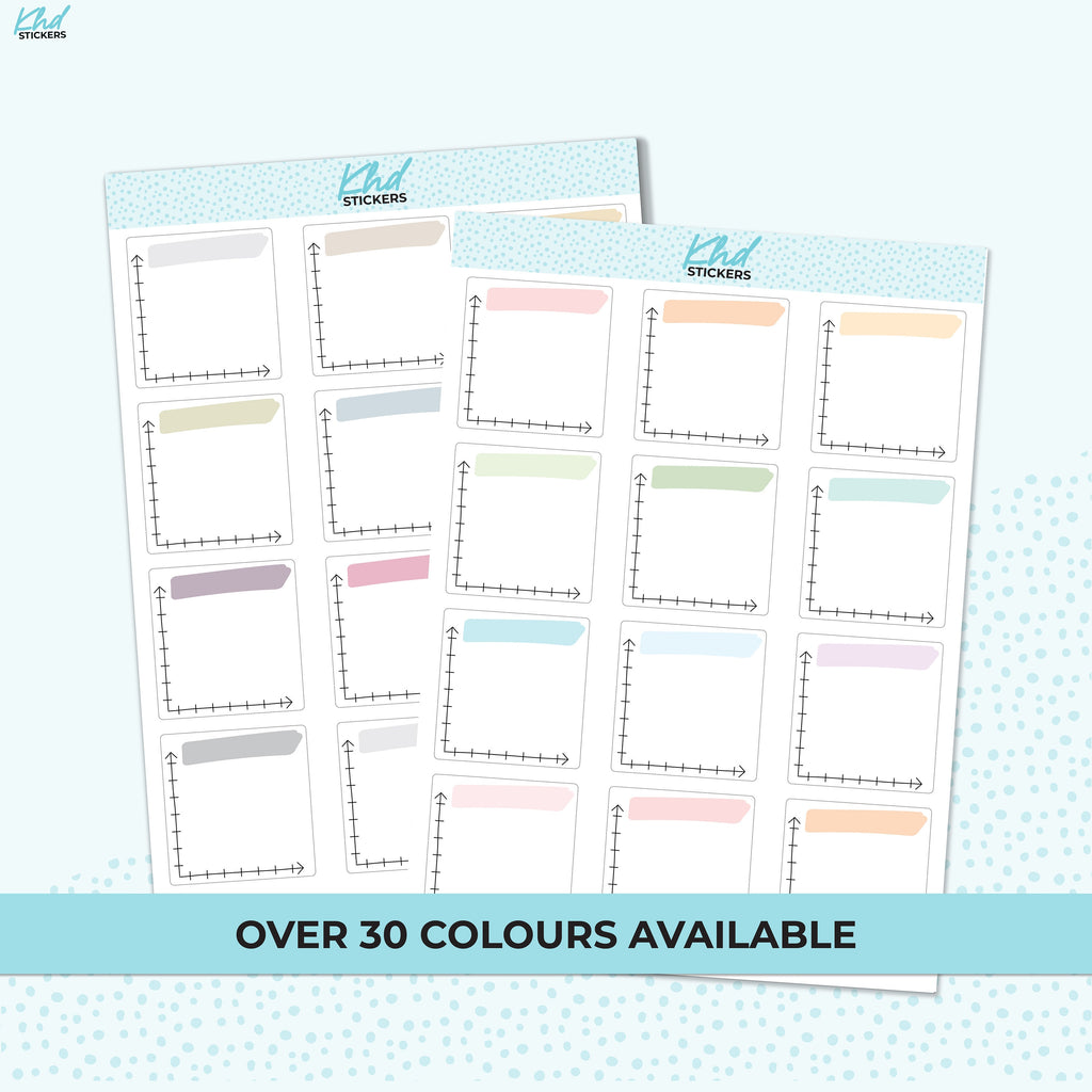 Graph Tracker Box Stickers, Planner Stickers, Removable