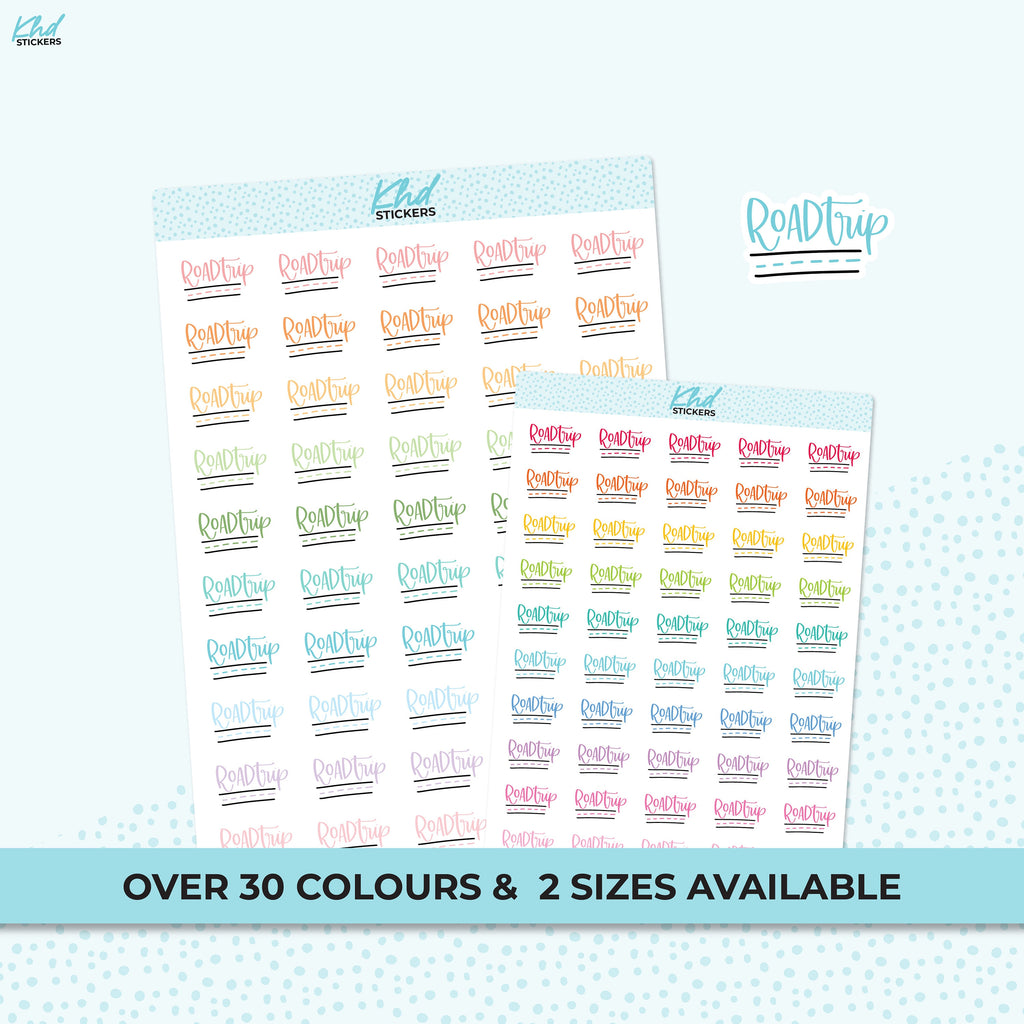 Road Trip Planner Stickers, Planner Stickers, Removable