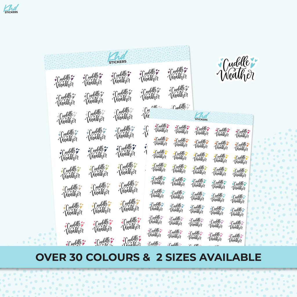 Cuddle Weather Planner Stickers, Planner Stickers, Removable