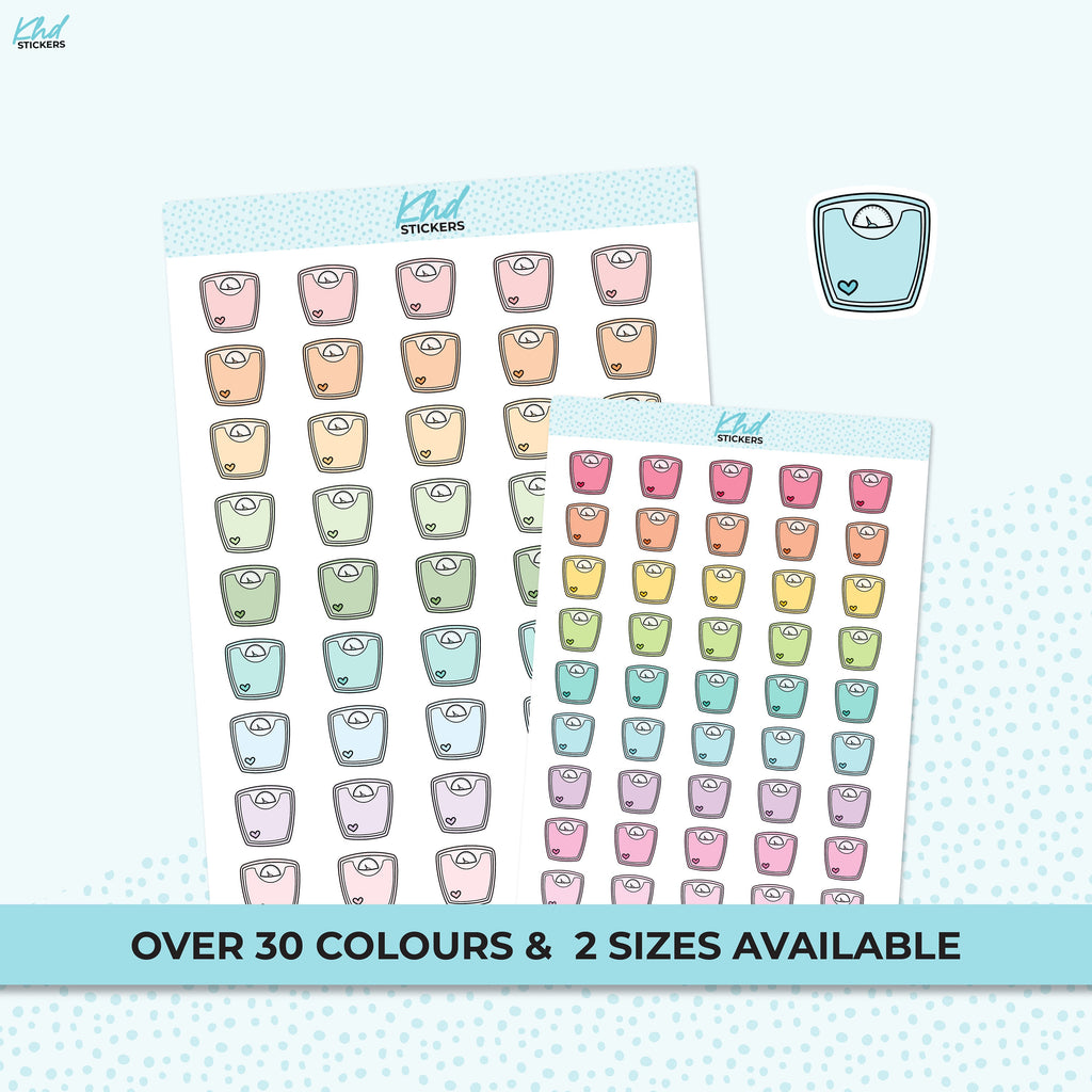 Bathroom Scales Stickers, Planner Stickers, Removable