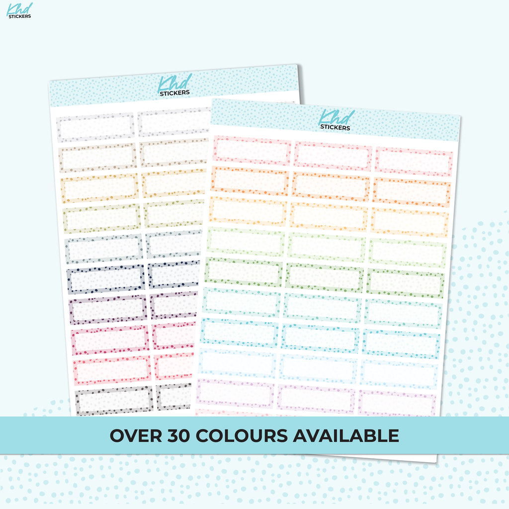Appointment Quarter Box Planner Stickers with doodle polka dots, Removable Vinyl