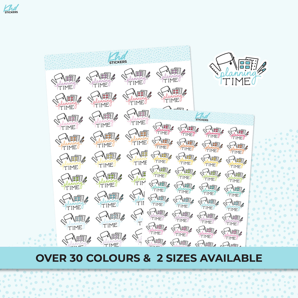 It's Planning Time Planner Stickers, Two Size Options, Removable
