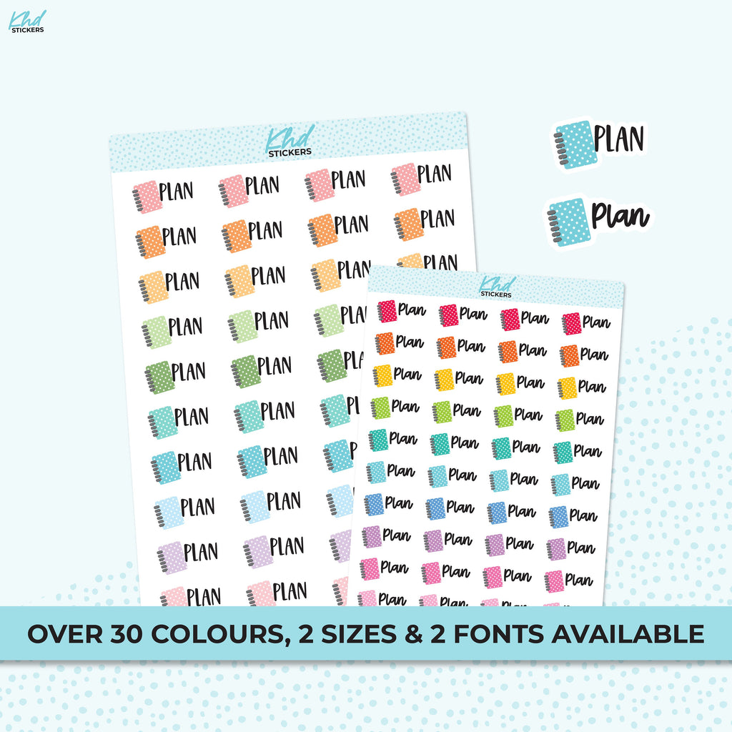 Plan Planner Stickers, Planner Stickers, Removable