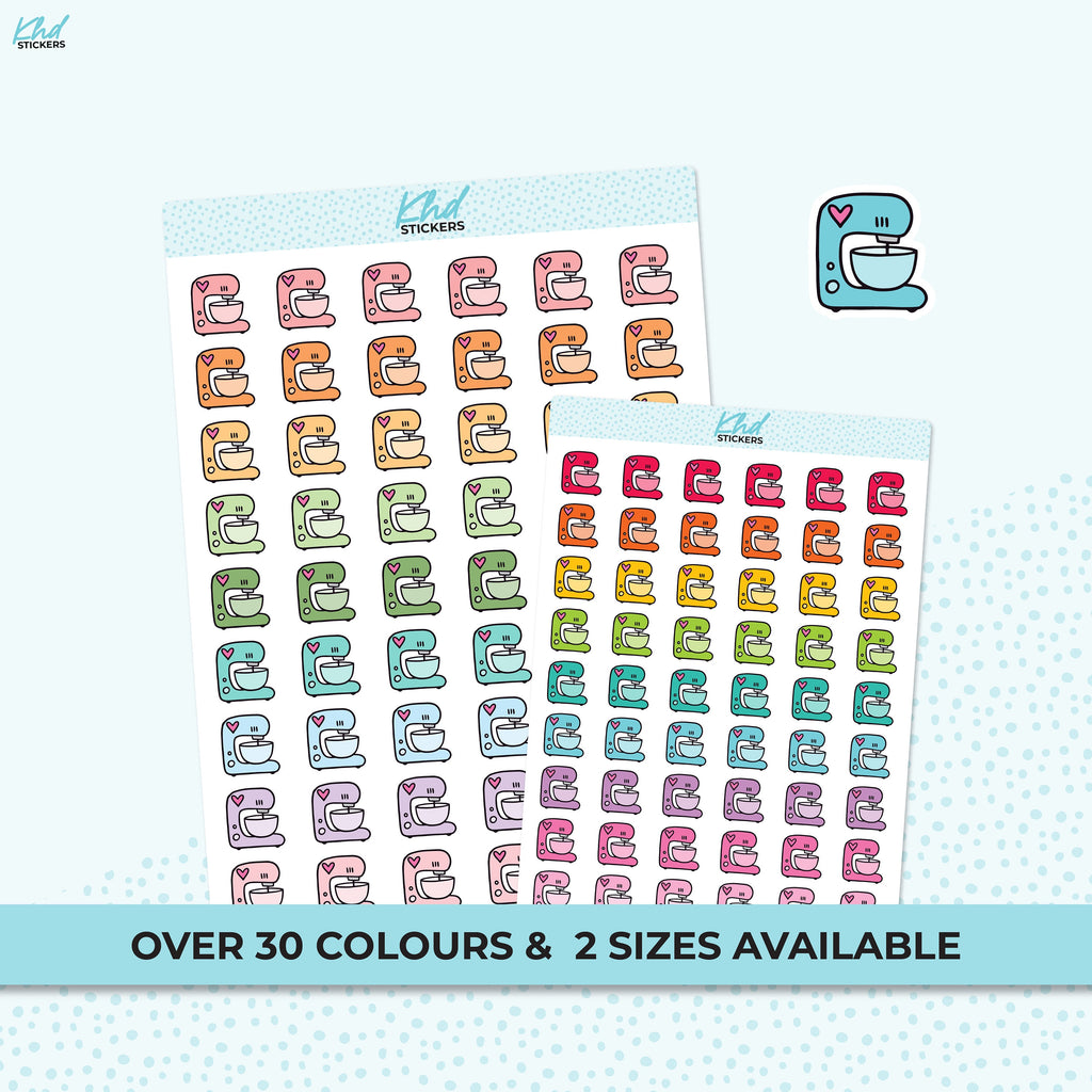 Baking Mixing Bowl Icons - Planner Stickers - Removable