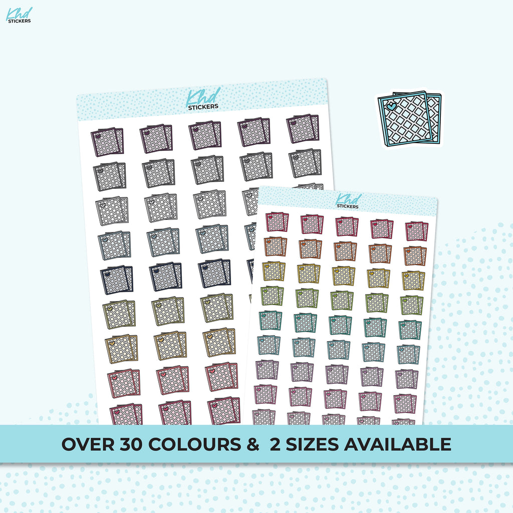 Clean Air Conditioner Filter Stickers, Planner StickersTwo Sizes and over 30 colour selections, Removable