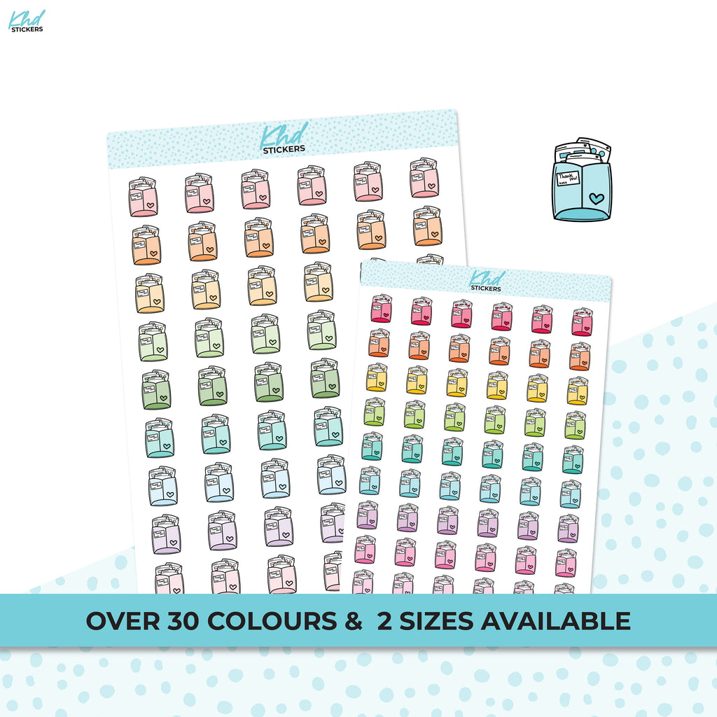 Happy Mail Envelope Stickers , Planner Stickers, Two Sizes and over 30 colour selections, Removable