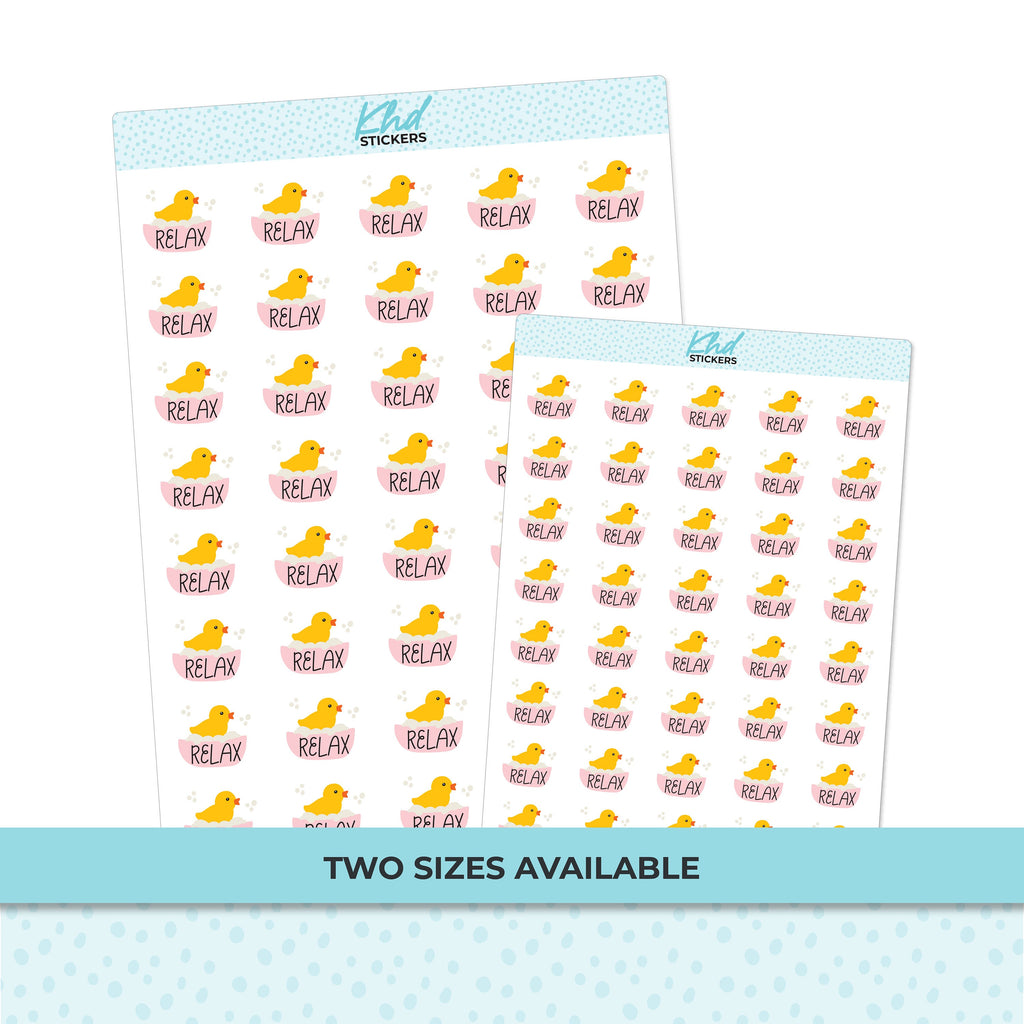 Relax Stickers , Planner Stickers, Two Sizes, Removable