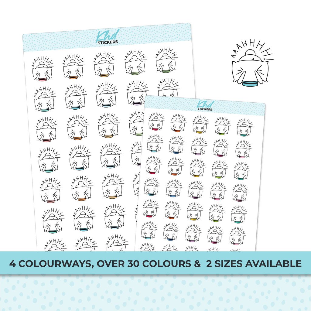 AAAHHHH! Frustrated Planner Girl Leona Stickers, Planner Stickers, Removable