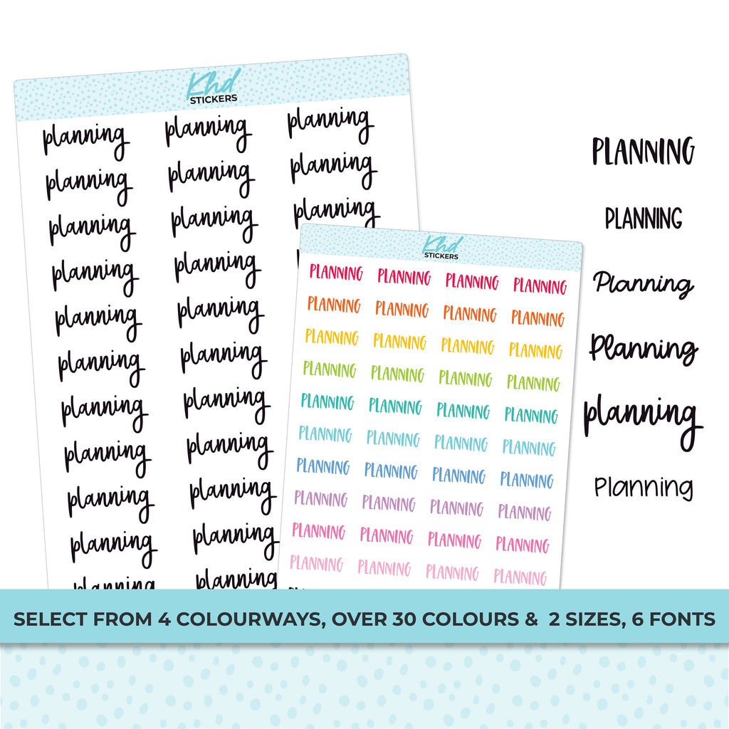 Planning script Planner Stickers