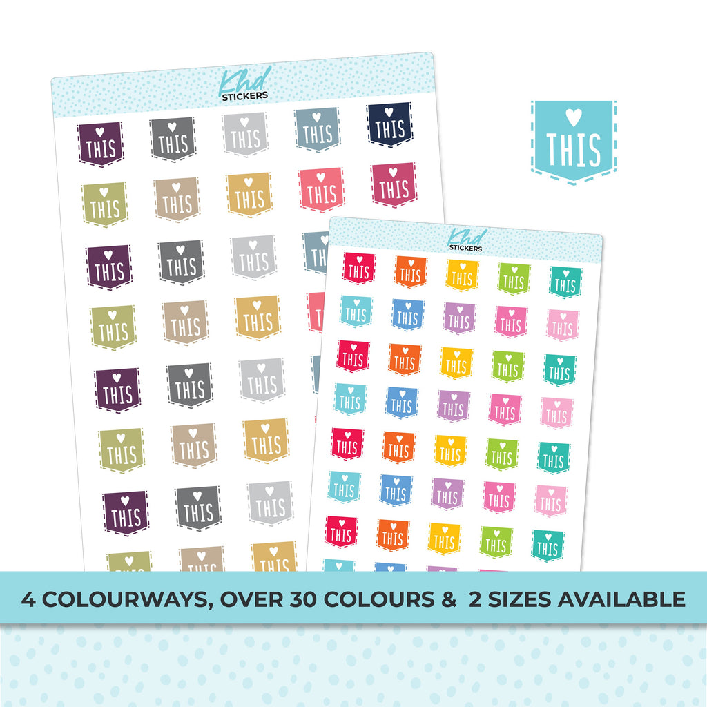Heart This Planner Stickers, Two Sizes, Removable