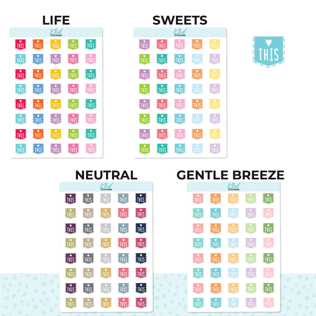 Heart This Planner Stickers, Two Sizes, Removable