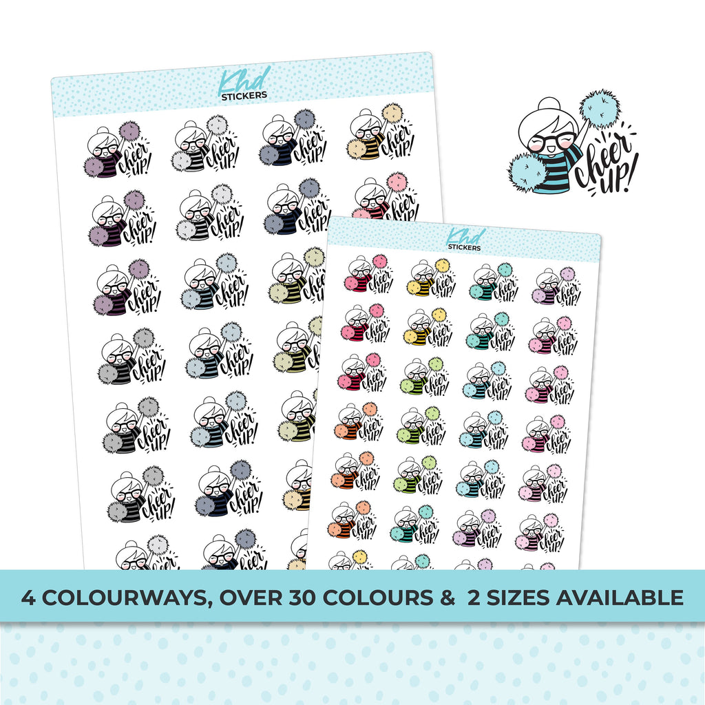 Planner Girl Leona Cheer Up, Planner Stickers, Removable