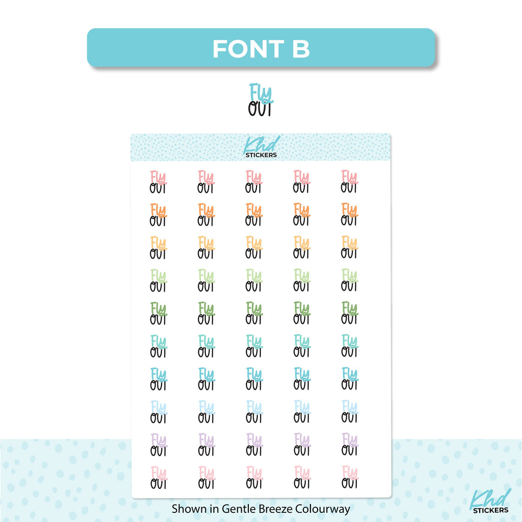 Fly Out Script Planner Stickers, Scripts, Two Sizes, Two fonts choices, removable