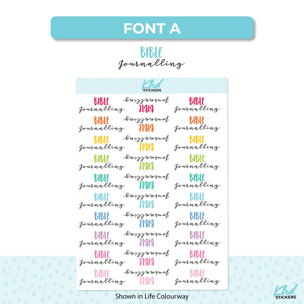 Bible Journalling Script Stickers, Planner Stickers, Two Sizes, Two Fonts, Removable
