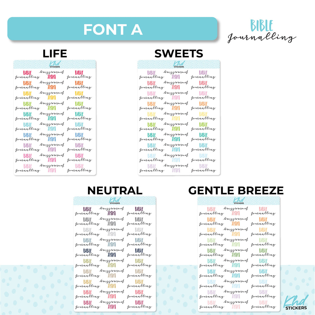 Bible Journalling Script Stickers, Planner Stickers, Two Sizes, Two Fonts, Removable