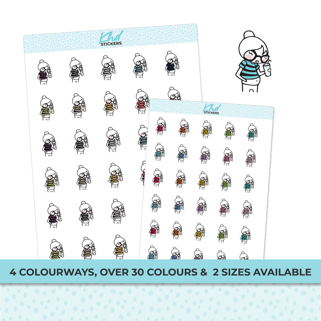 Planner Girl Leona Bloated Planner Stickers, Two Size Options, Removable