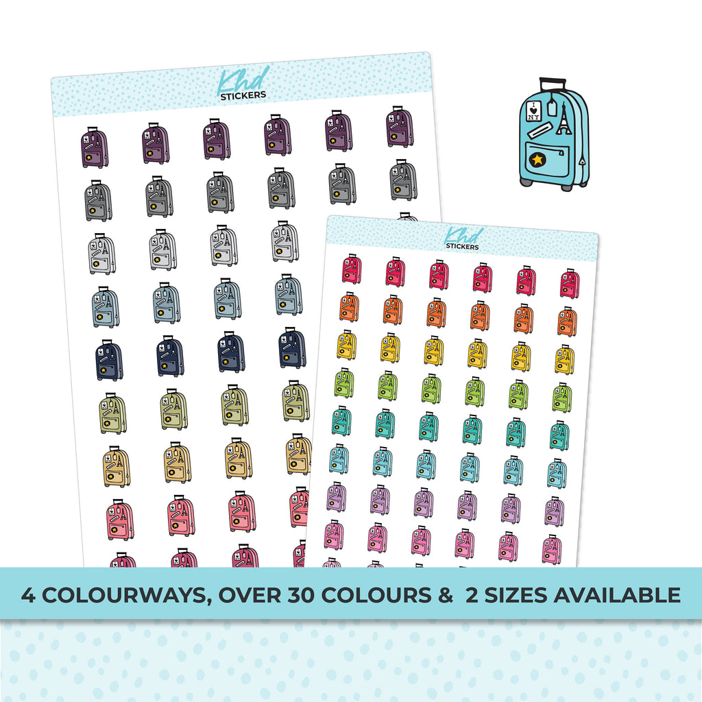 Luggage Stickers, Planner Stickers, Removable